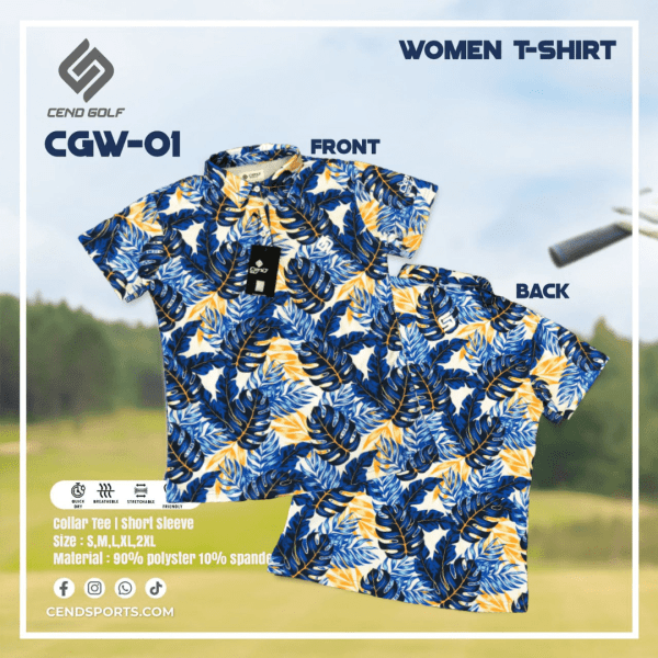 CEND Golf Women T-Shirt (Blue)