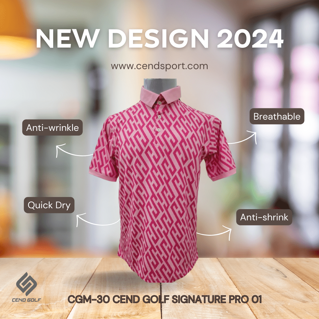 CEND Golf Men T-Shirt Signature Pro 01 (Pink)