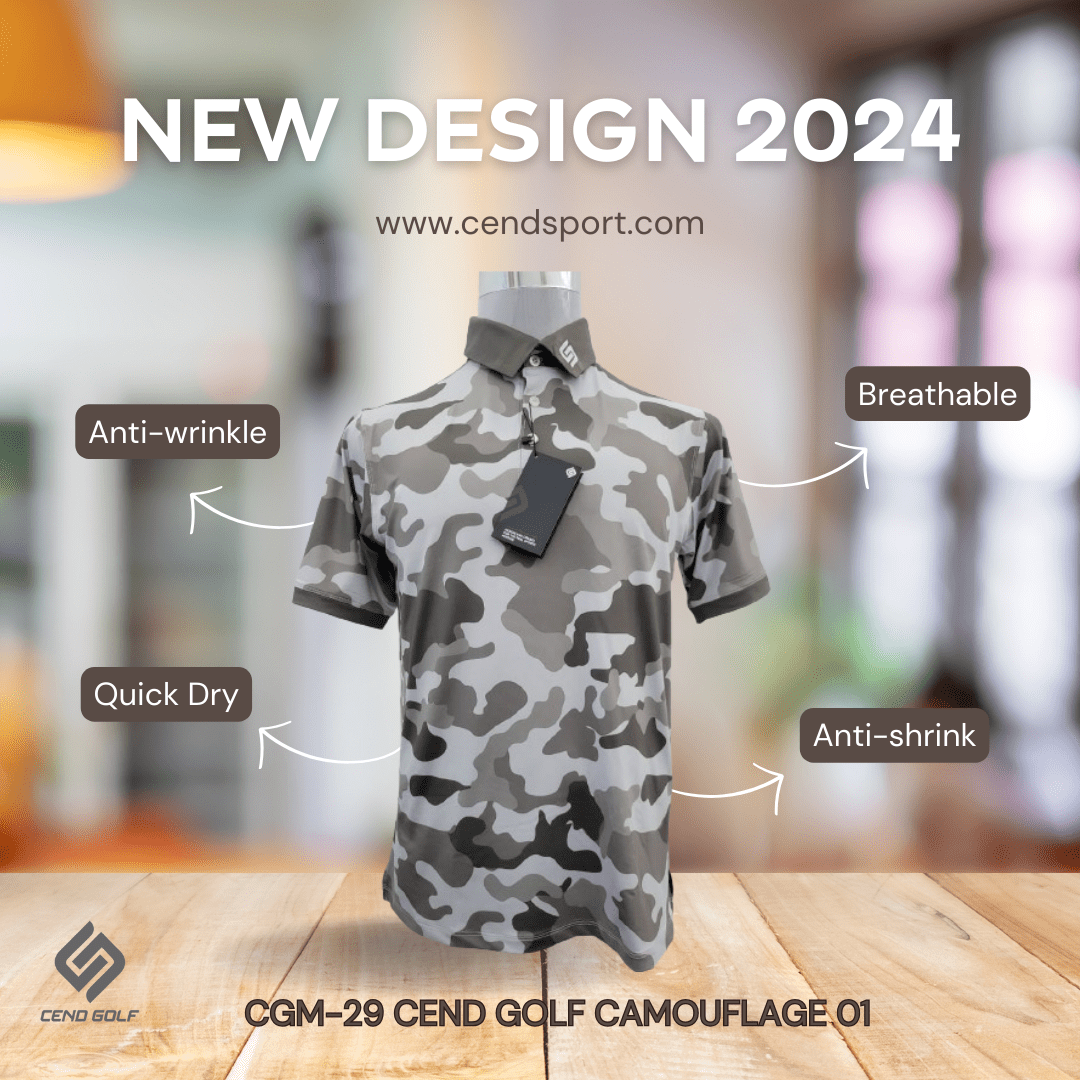 CEND Golf Men T-Shirt Camouflage 01 (Gray)