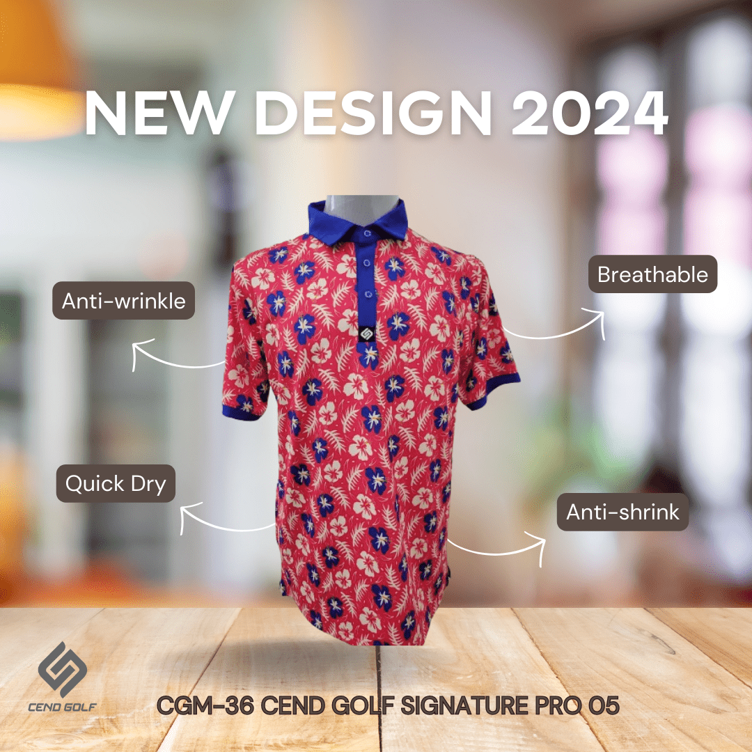 CEND Golf Men T-Shirt Signature Pro 05 (Red Blue)