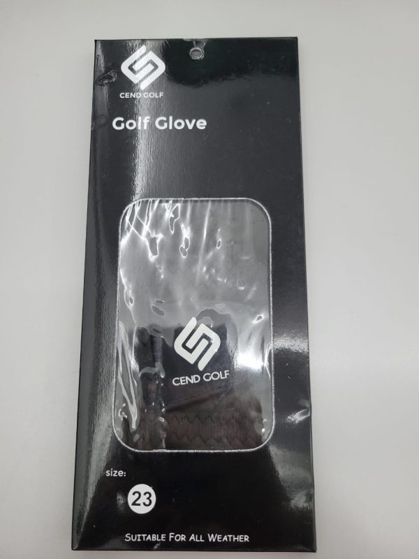 CEND Golf Men's Leather Glove (Cabretta Leather Black)