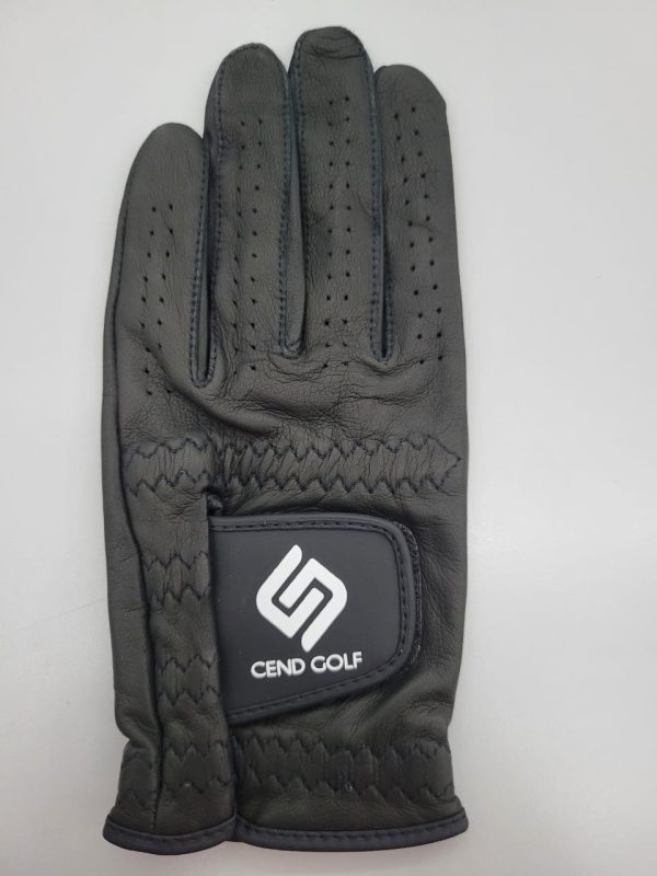 CEND Golf Men's Leather Glove (Cabretta Leather Black)