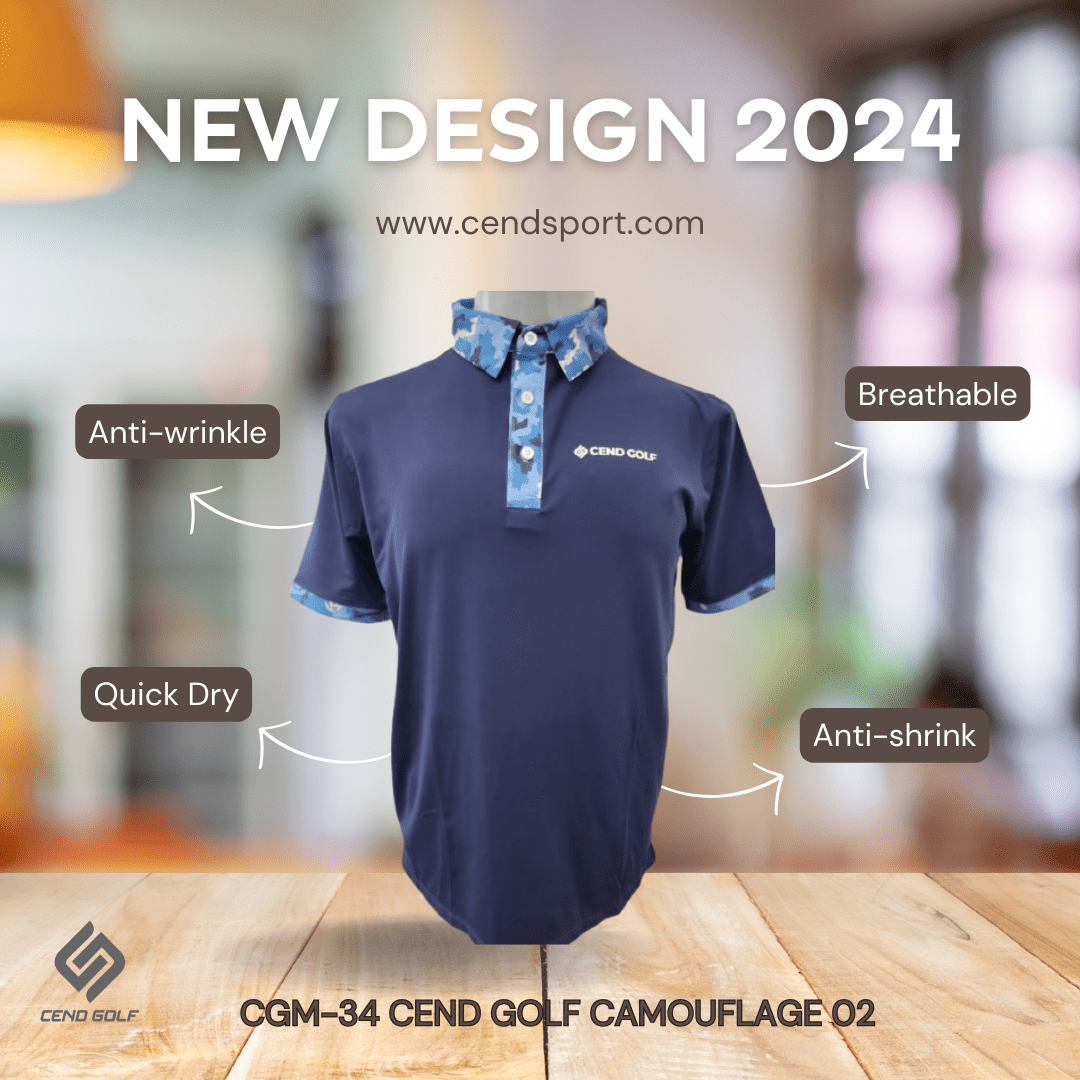 CEND Golf Men T-Shirt Camouflage 02 (Dark Blue)