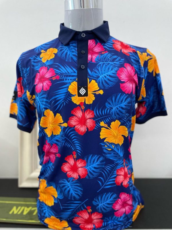 CEND Golf Men T-Shirt (Blue Yellow)
