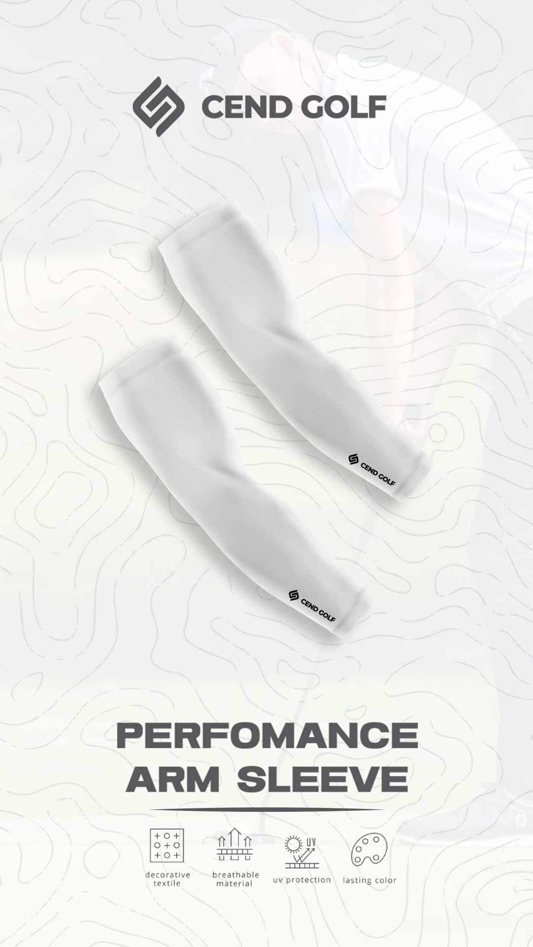 CEND GOLF ARM SLEEVE (WHITE)