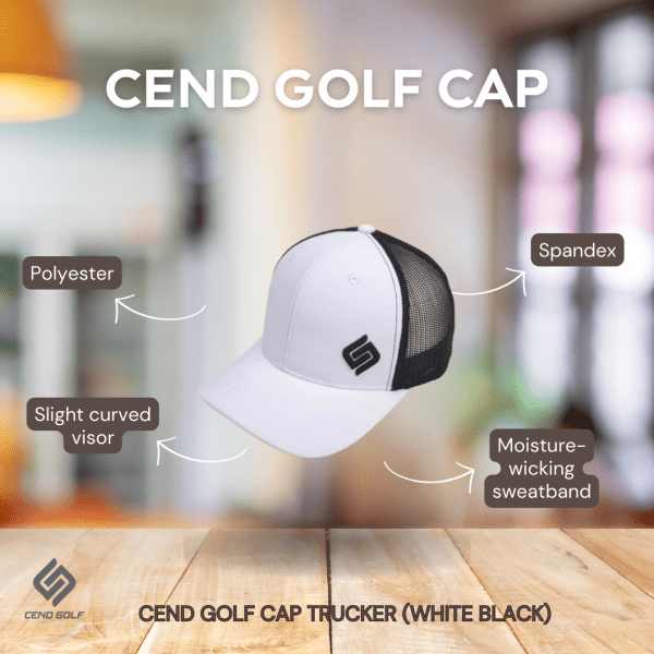 CEND Golf Cap (White Black)