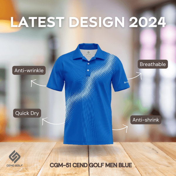 CEND Golf Men T-Shirt (Blue) CGM-51