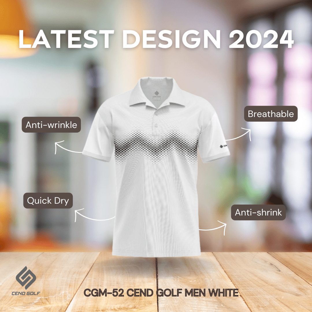 CEND Golf Men T-Shirt (White) CGM-52