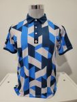 CEND Golf Men T-Shirt (Blue Silver) CGM-54