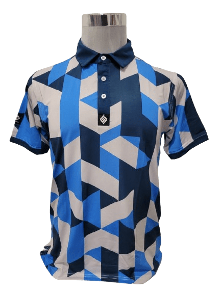 CEND Golf Men T-Shirt (Blue Silver) CGM-54