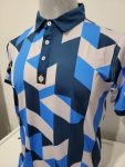 CEND Golf Men T-Shirt (Blue Silver) CGM-54