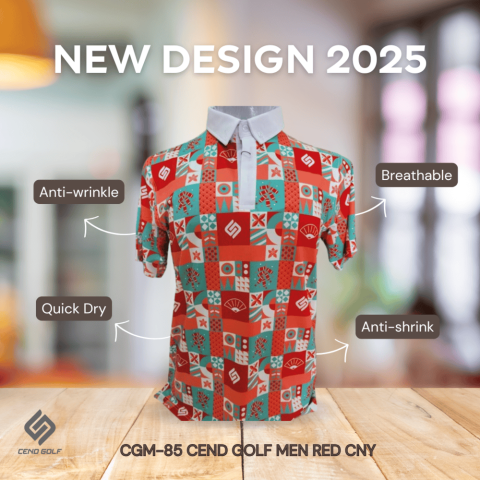 CEND Golf Men T-Shirt (Red CNY) CGM-85
