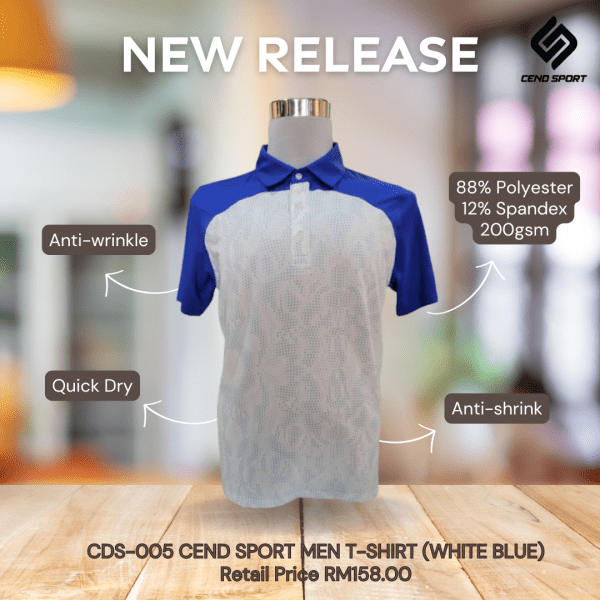 CGS-005 Cend Sport Men T-Shirt Athlete Pro (Royal Blue)