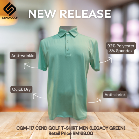 CEND Golf Men T-Shirt (Legacy Green) CGM-117
