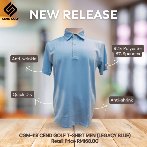 CEND Golf Men T-Shirt (Legacy Blue) CGM-118