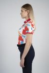 CEND Golf Women T-Shirt (Red Floral) CGW-20