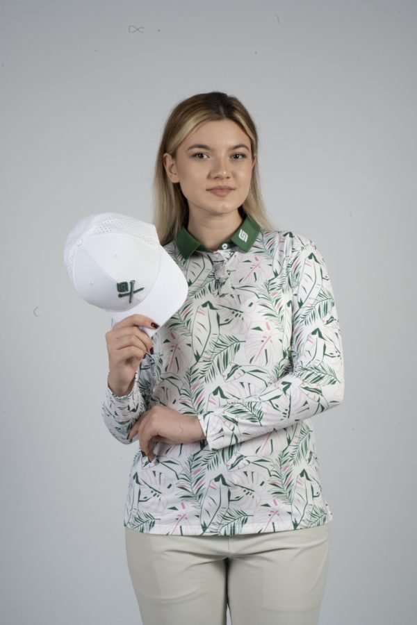 CEND Golf Women T-Shirt (Green Floral) CGW-22