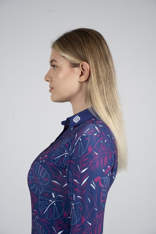 CEND Golf Women T-Shirt (Purple Floral) CGW-21