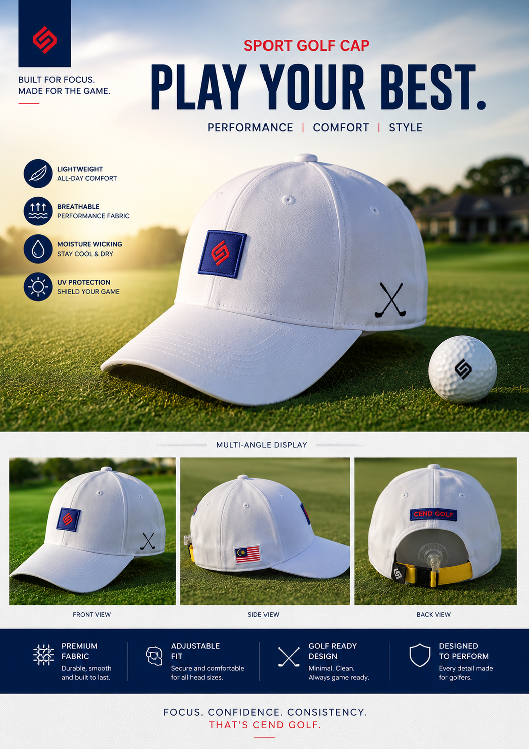 CEND GOLF CAP MERDEKA EDITION